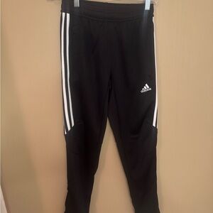 Adidas Kids Black Sweatpants with White Accents